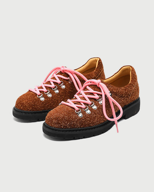 Circle Cage Mountain Derby Shoes Rust Color
